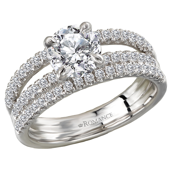 Semi-Mount Diamond Engagement Ring by Romance Diamond