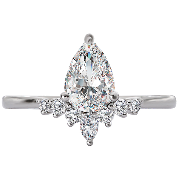 Diamond Semi-Mount Engagement Ring Image 4 Malak Jewelers Charlotte, NC