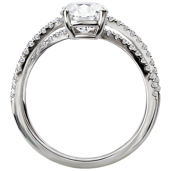 Diamond Semi-Mount Engagement Ring Image 2 Malak Jewelers Charlotte, NC