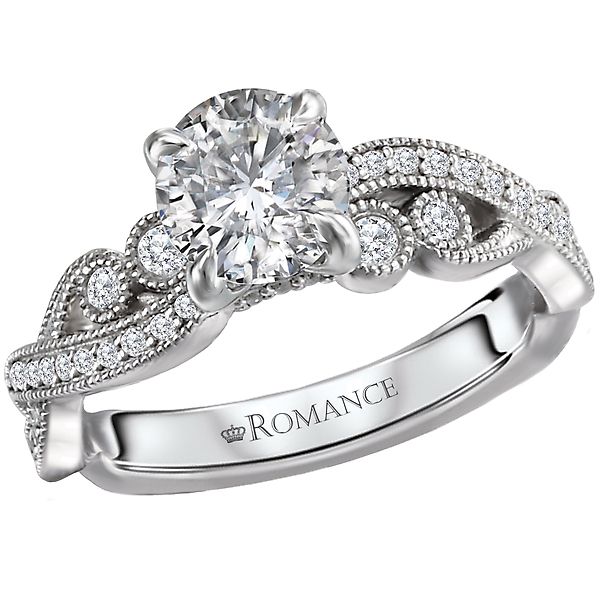 Diamond Semi-mount Engagement Ring Armentor Jewelers New Iberia, LA