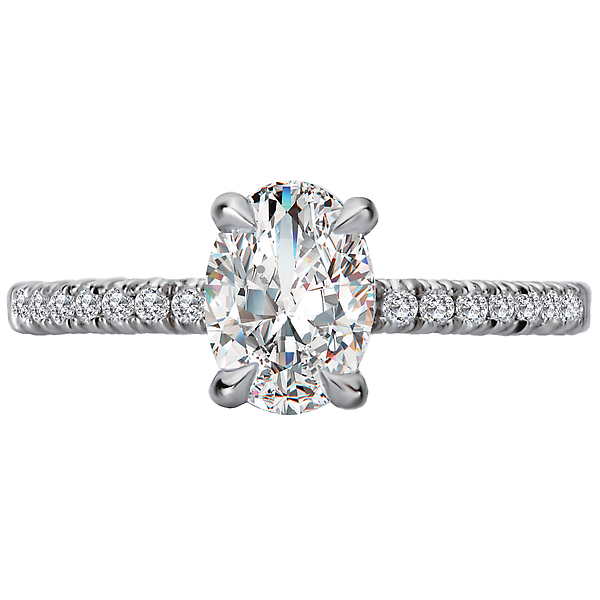 Classic Diamond Semi-Mount Engagement Ring Image 4 Malak Jewelers Charlotte, NC