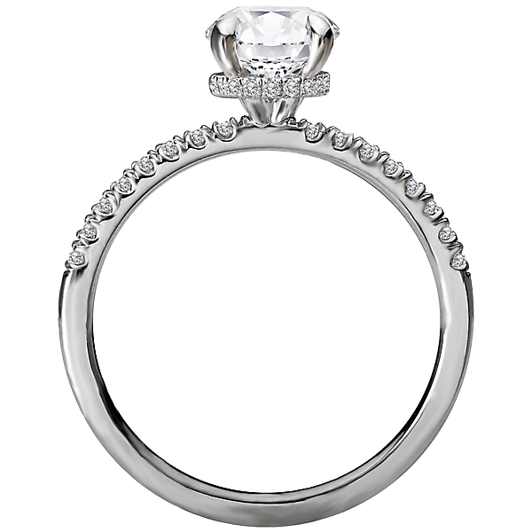Classic Diamond Semi-Mount Engagement Ring Image 2 Malak Jewelers Charlotte, NC