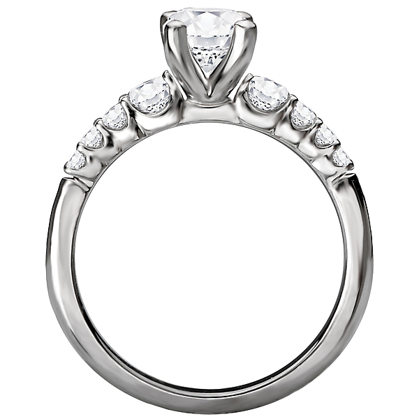 Classic Diamond Semi-Mount Engagement Ring Image 2 Malak Jewelers Charlotte, NC
