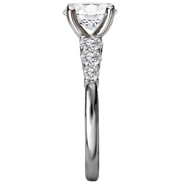 Classic Diamond Semi-Mount Engagement Ring Image 3 Malak Jewelers Charlotte, NC