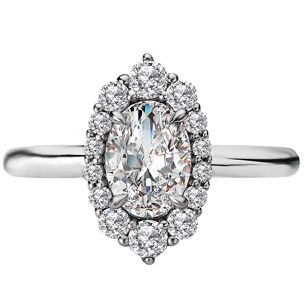 Halo Diamond Semi-Mount Engagement Ring Image 4 Puckett's Fine Jewelry Benton, KY