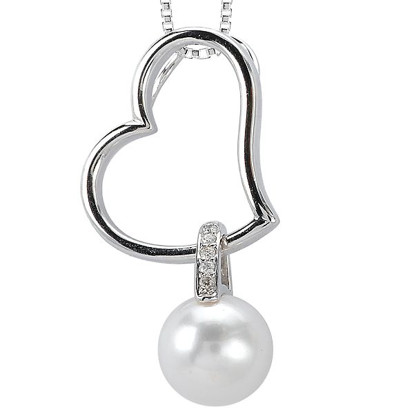 Pearl and Diamond Pendant Armentor Jewelers New Iberia, LA