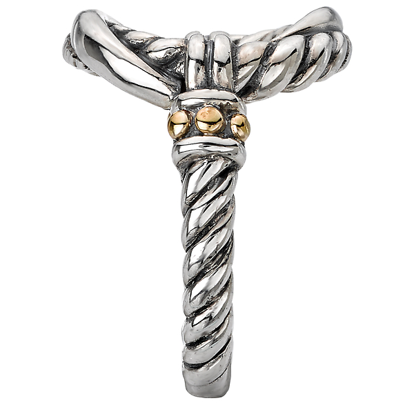 Ladies Fashion Two-Tone Ring Image 3 The Hills Jewelry LLC Worthington, OH