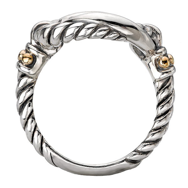 Ladies Fashion Two-Tone Ring Image 2 The Hills Jewelry LLC Worthington, OH