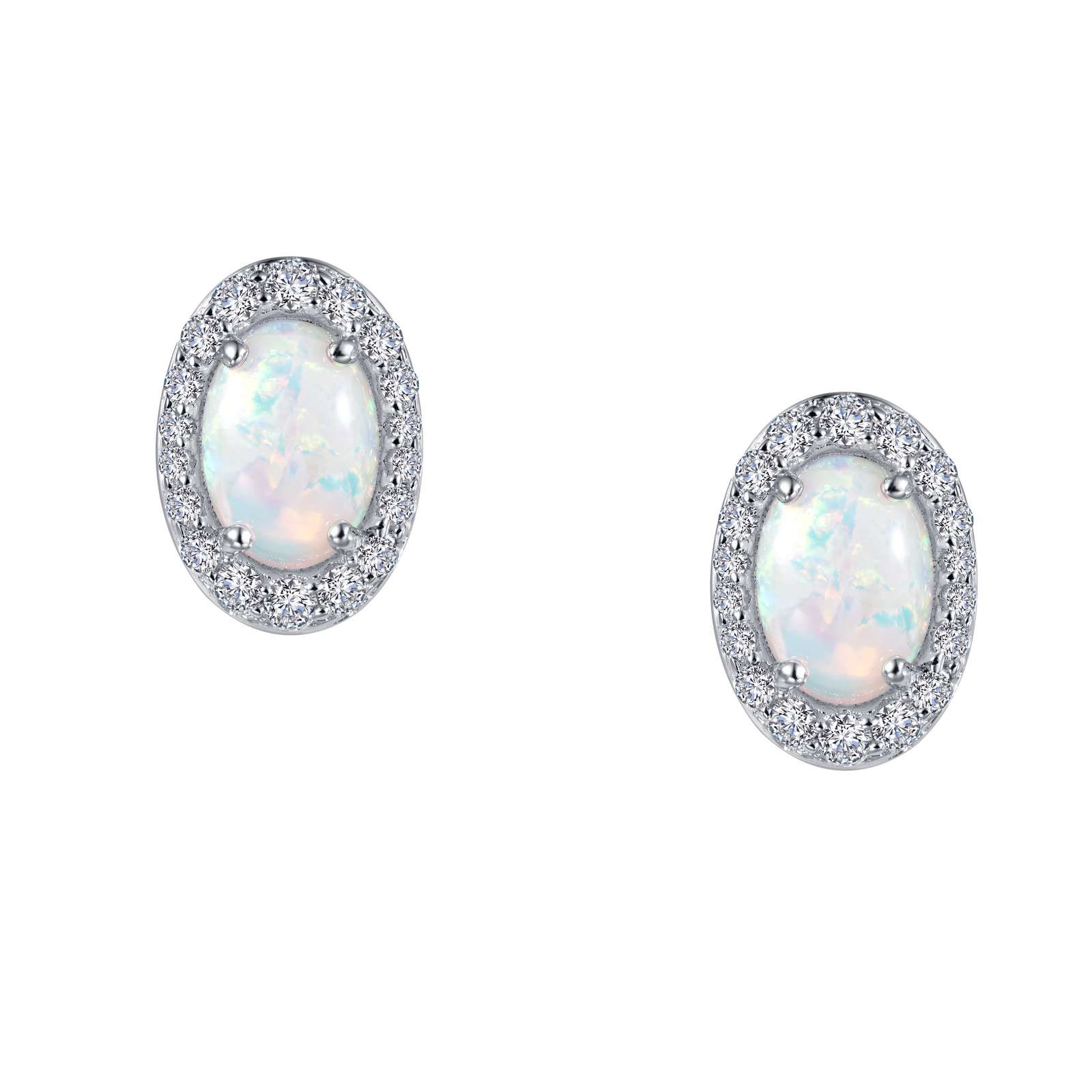 Classic Opal Platinum Bonded Earrings Wood's Jewelers Mt. Pleasant, PA