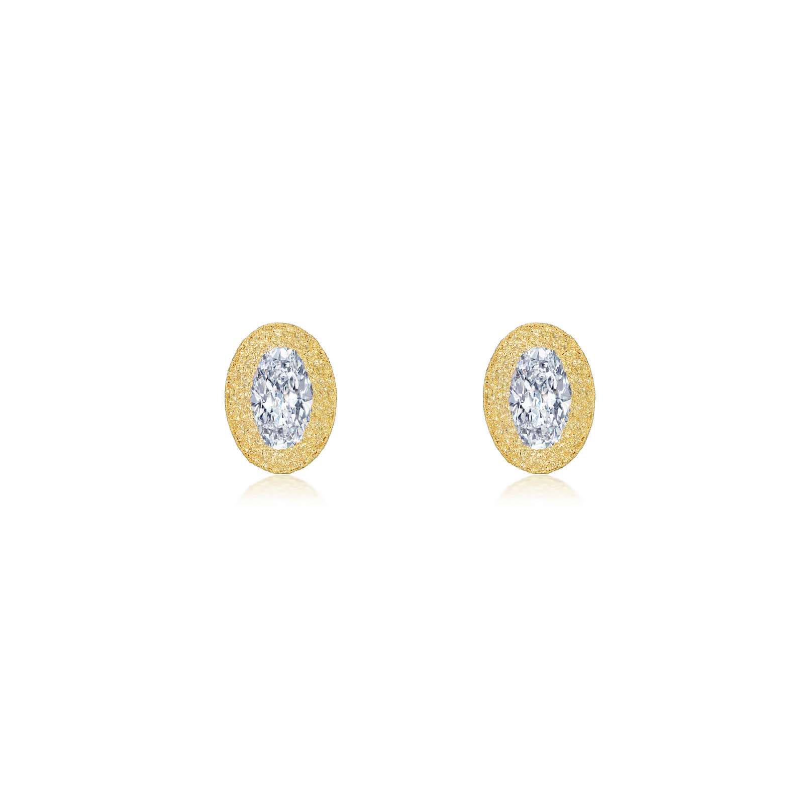 Classic Simulated Diamond Gold Earrings Wood's Jewelers Mt. Pleasant, PA