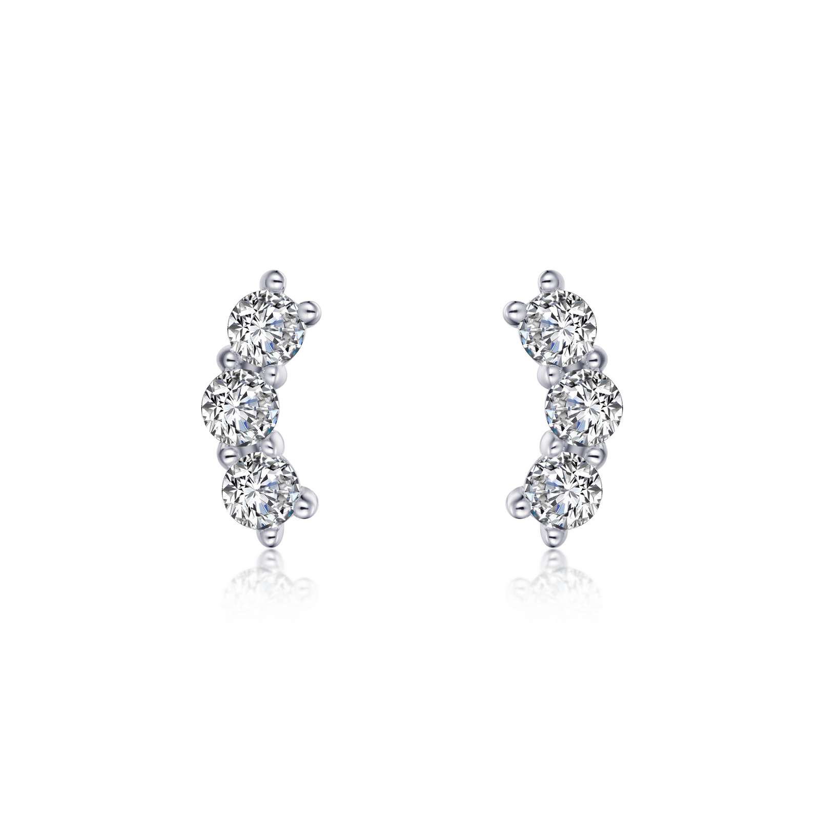 3-Stone Stud Earrings Mendham Jewelers Mendham, NJ