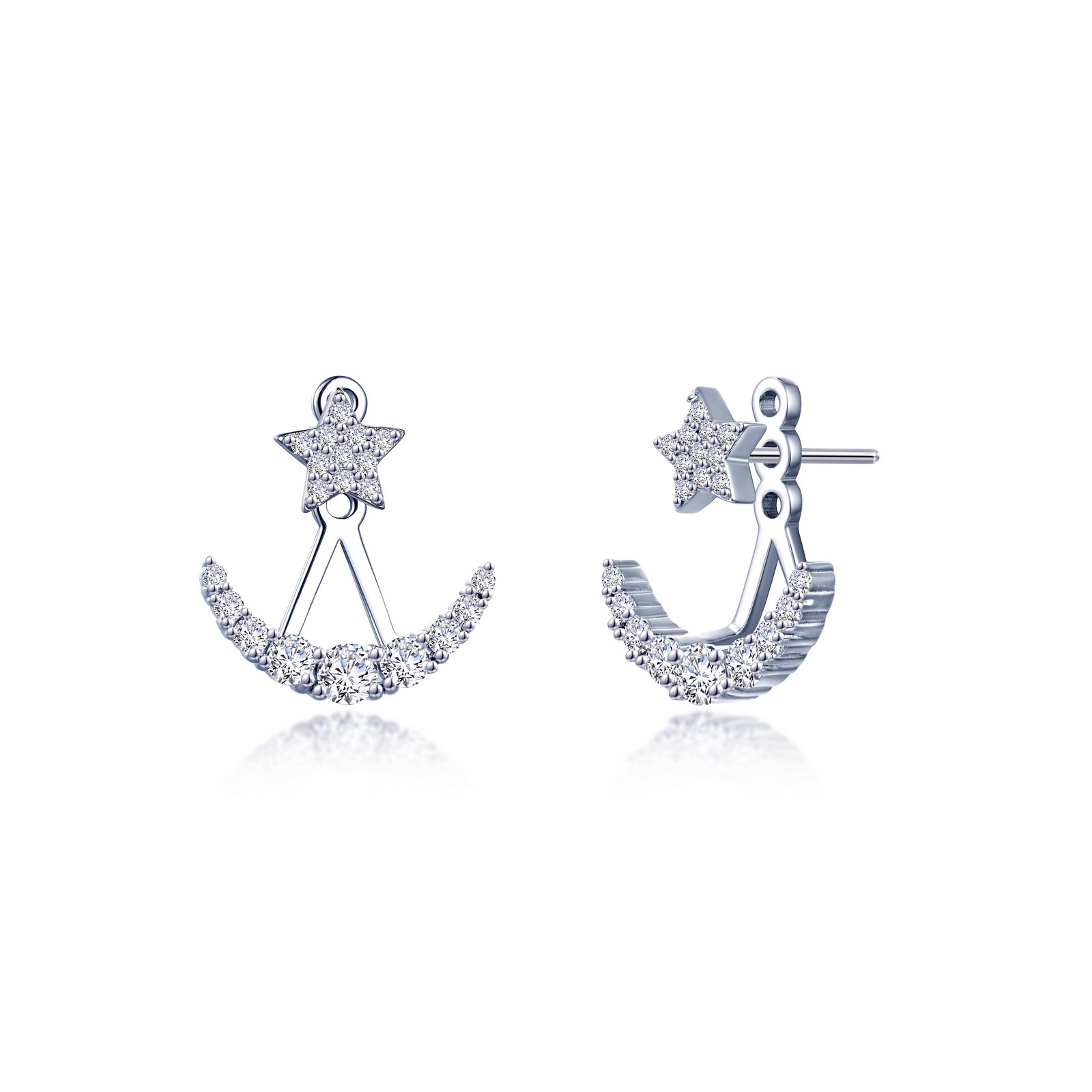 Moon and Star Stud Earrings Ware's Jewelers Bradenton, FL
