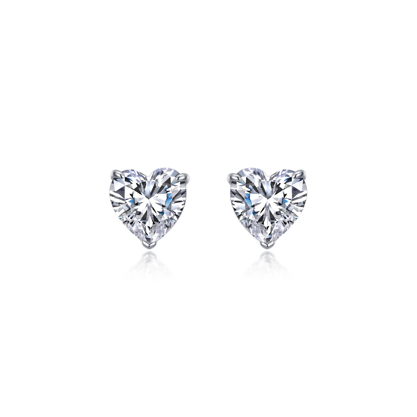 Heart Solitaire Stud Earrings Ware's Jewelers Bradenton, FL