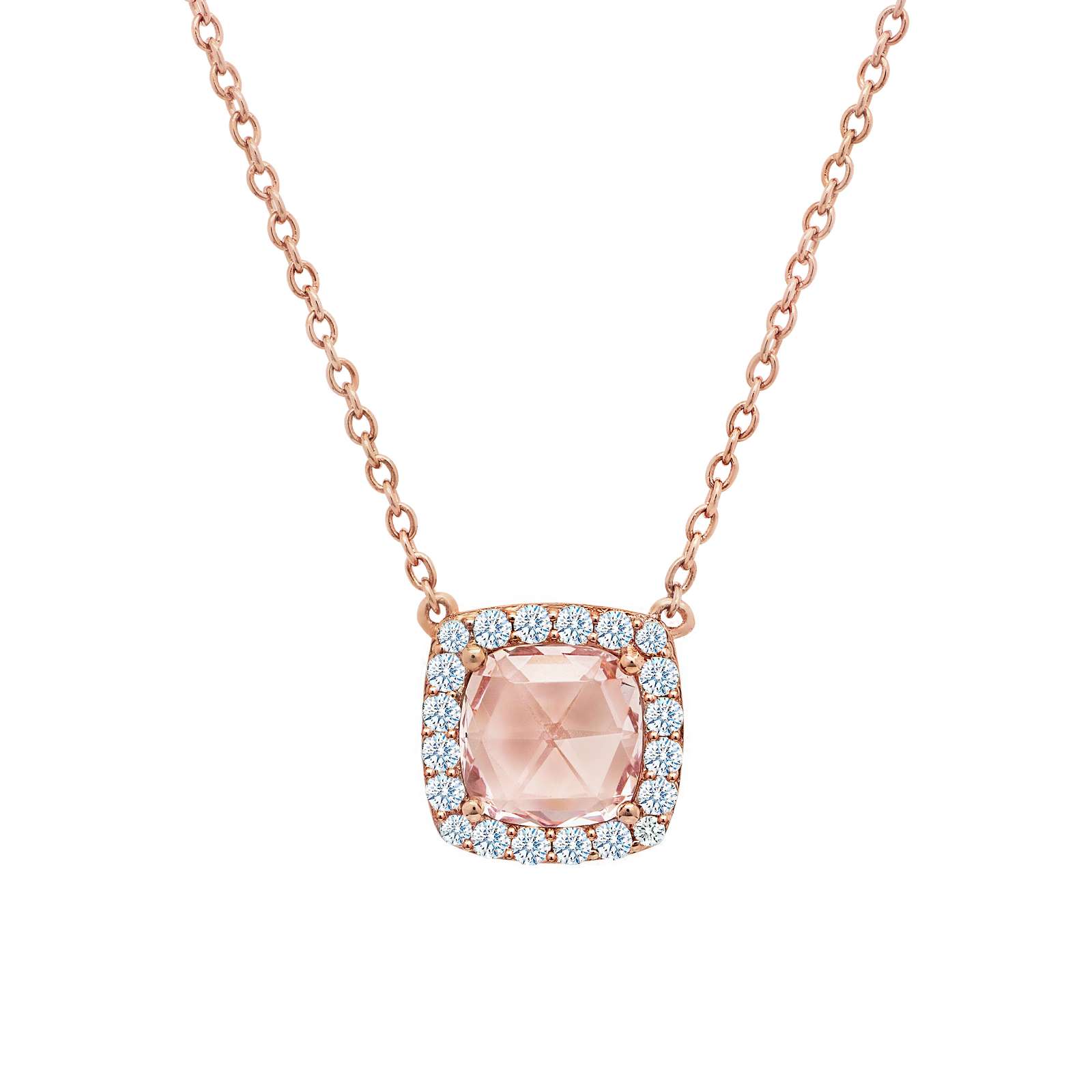 Cushion-Cut Halo Necklace Griner Jewelry Co. Moultrie, GA