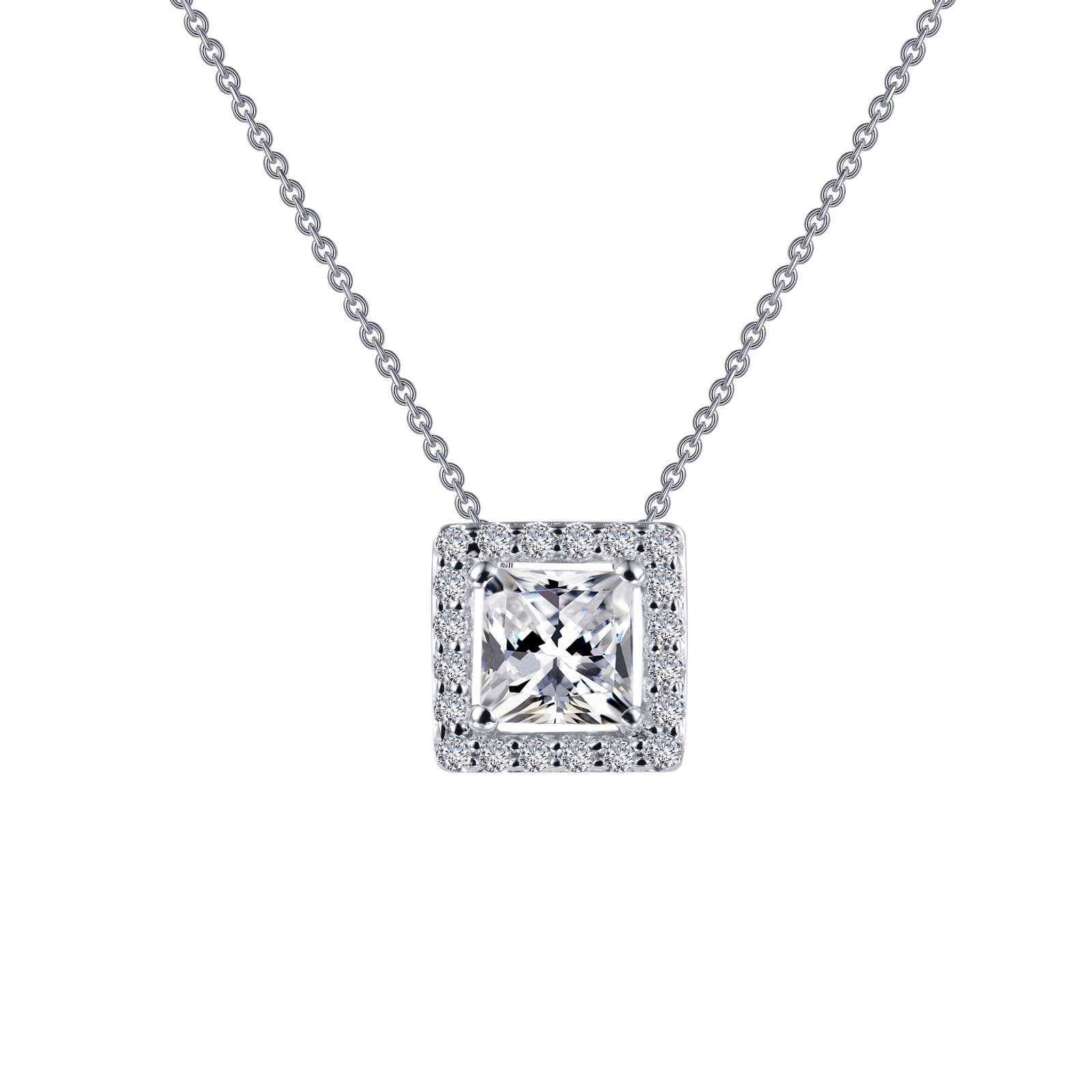 Princess-Cut Halo Necklace Griner Jewelry Co. Moultrie, GA