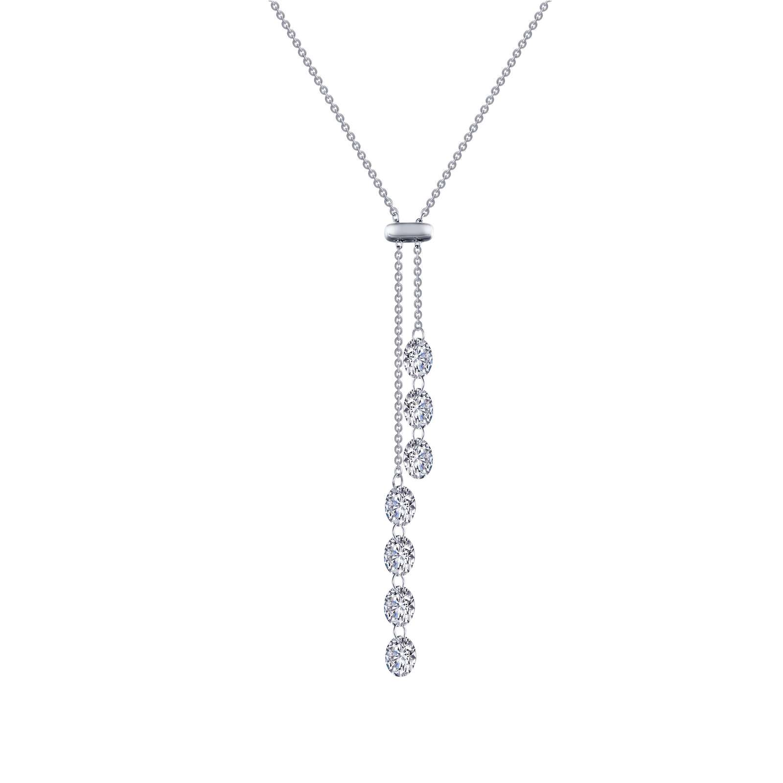 7 Symbols Of Joy Simulated Diamond Platinum Bonded Necklace Wood's Jewelers Mt. Pleasant, PA