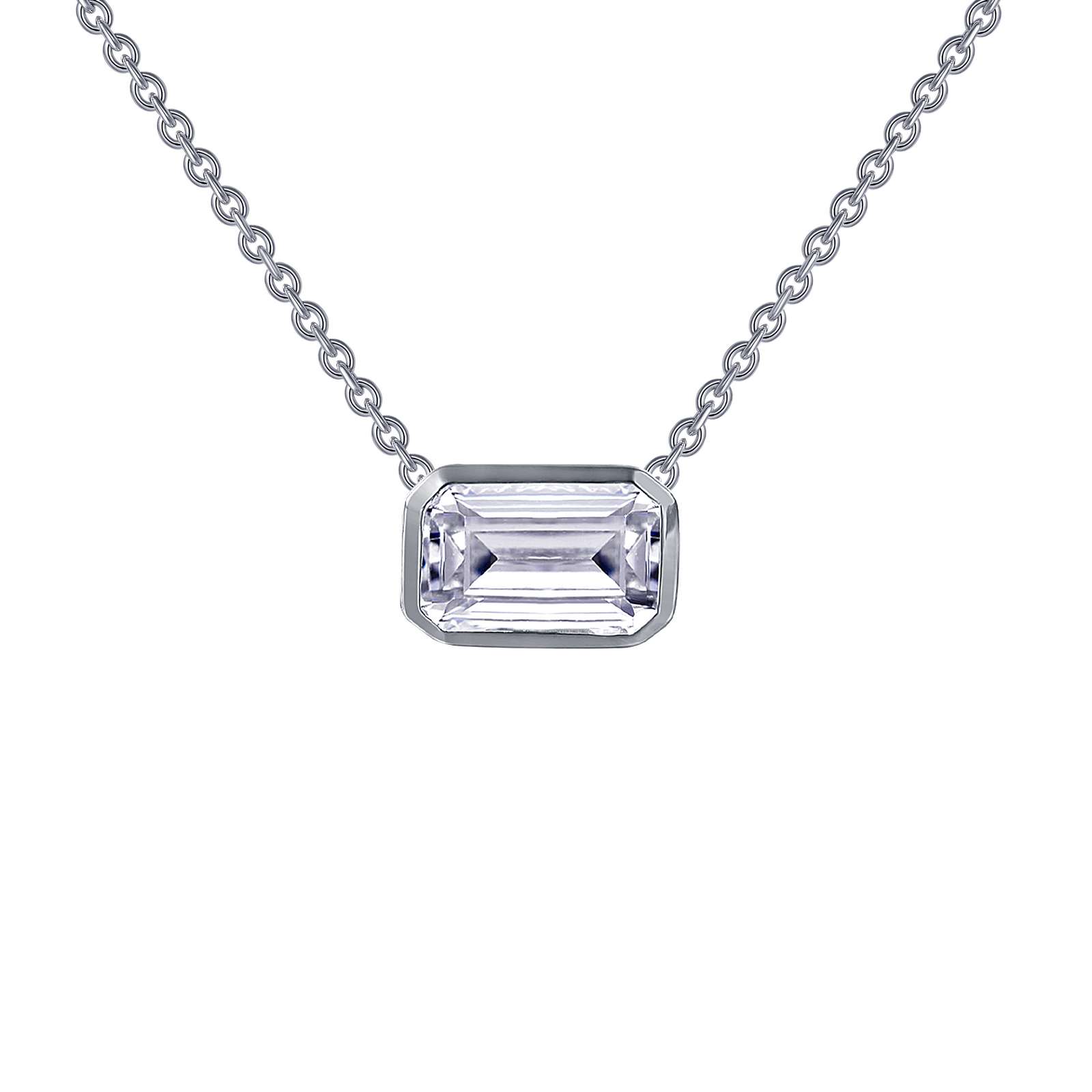 Monte Carlo Simulated Diamond Platinum Bonded Necklace Wood's Jewelers Mt. Pleasant, PA