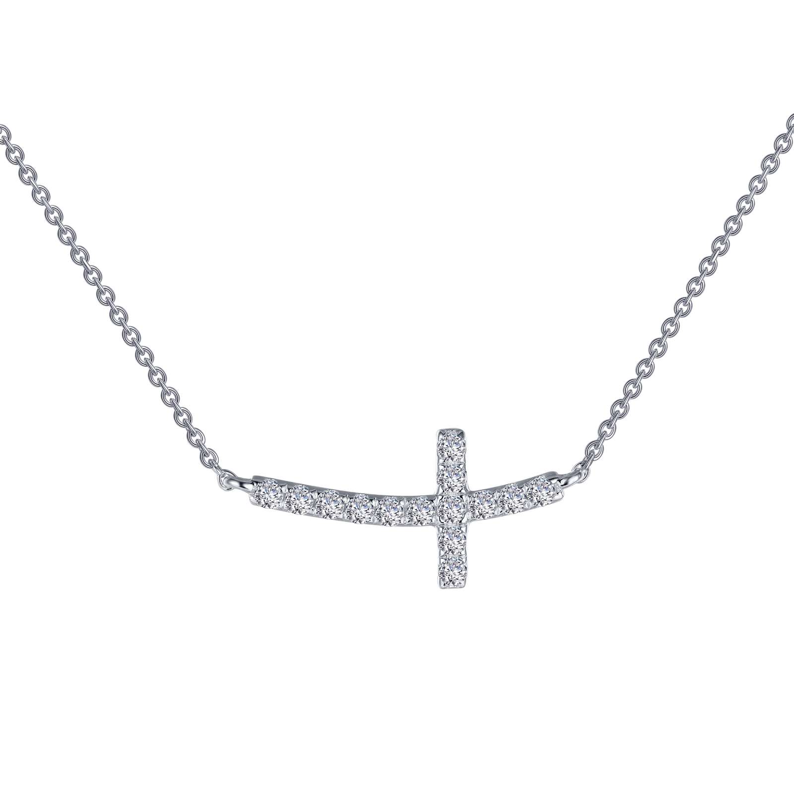 Sideways Curved Cross Necklace Griner Jewelry Co. Moultrie, GA