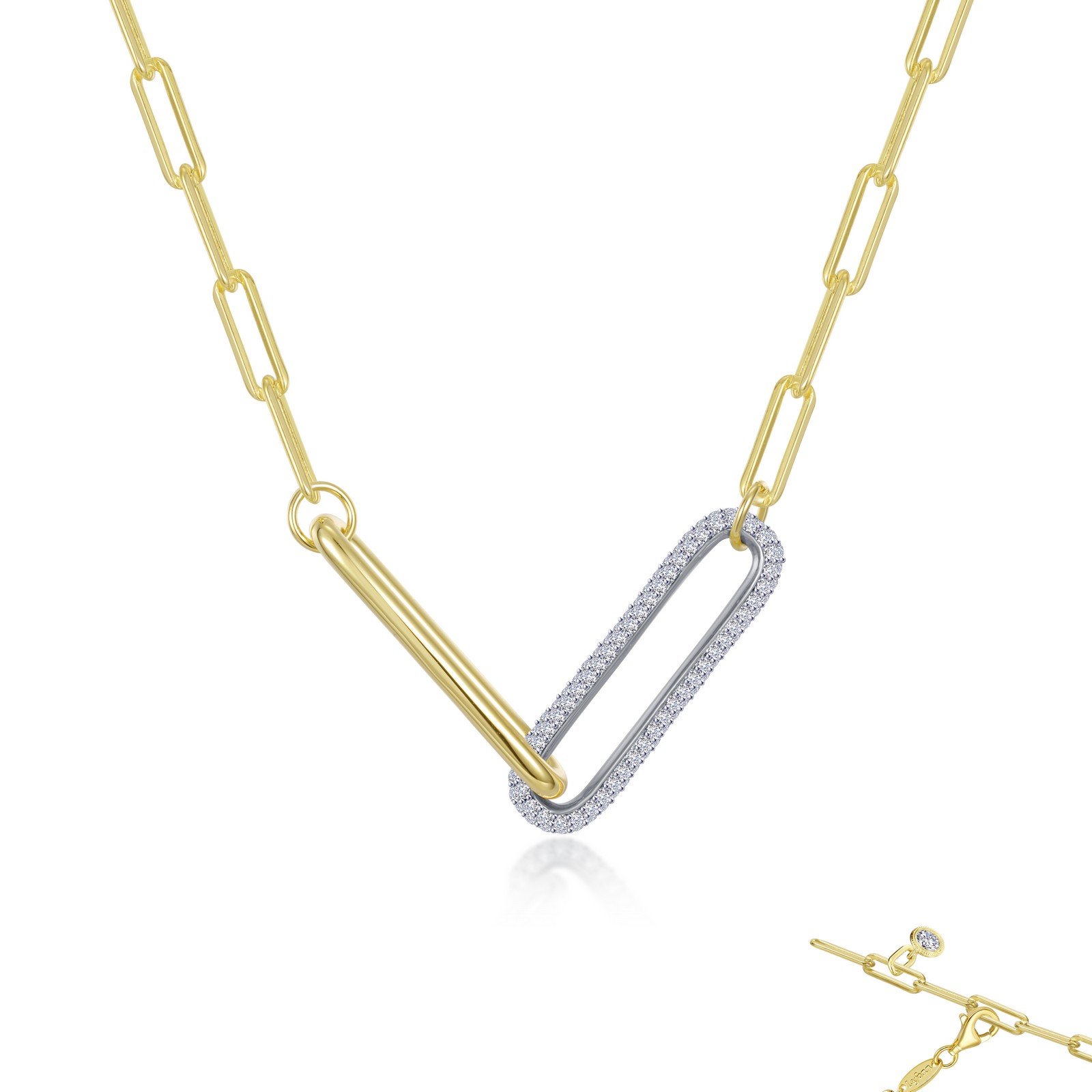 2-Tone Paperclip Necklace Ware's Jewelers Bradenton, FL