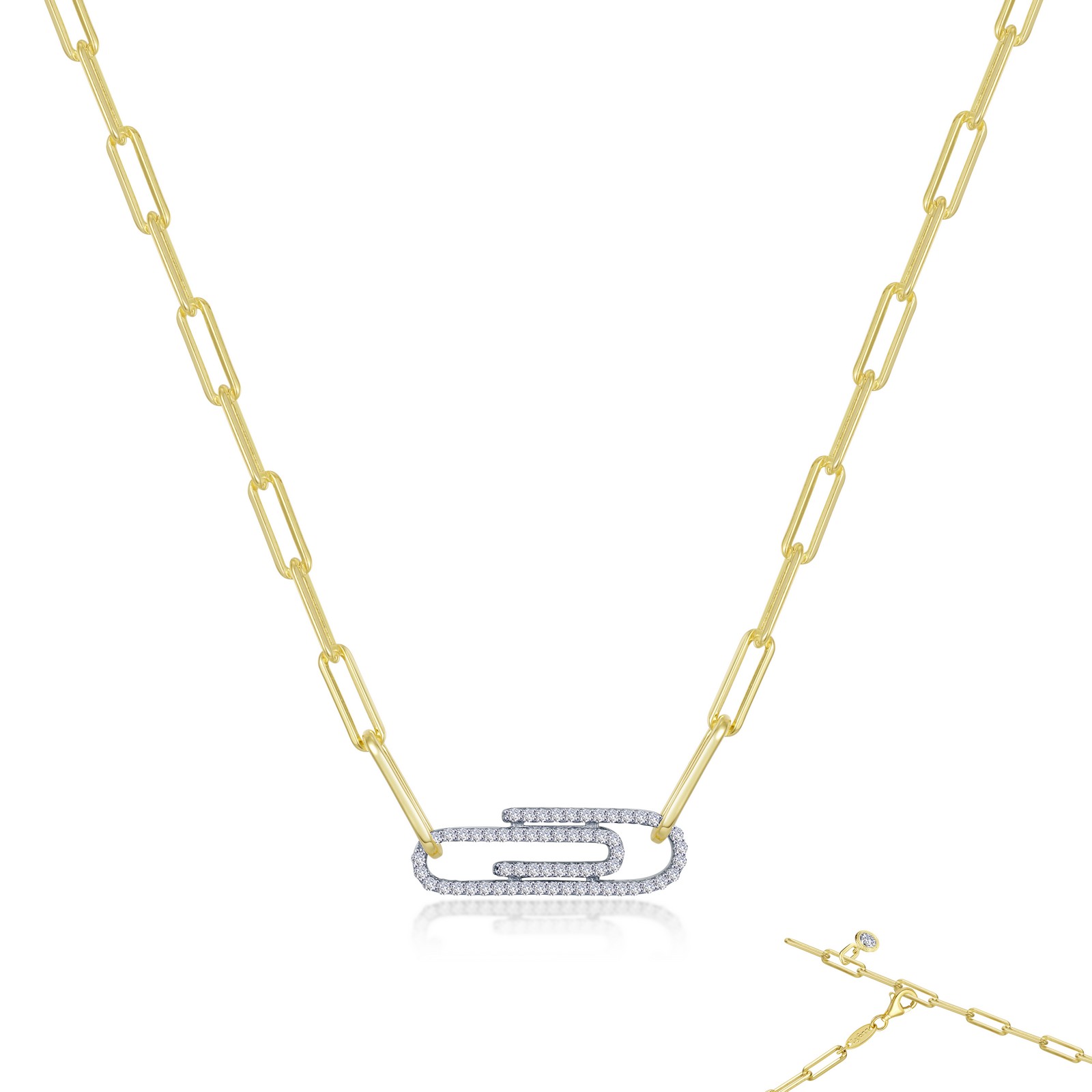 2-Tone Paperclip Necklace Ware's Jewelers Bradenton, FL