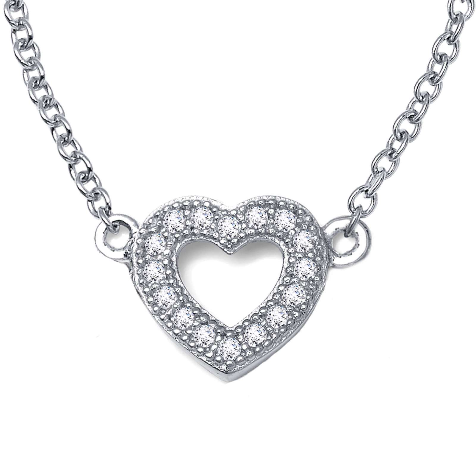 0.18 CTW Open Heart Necklace Mendham Jewelers Mendham, NJ