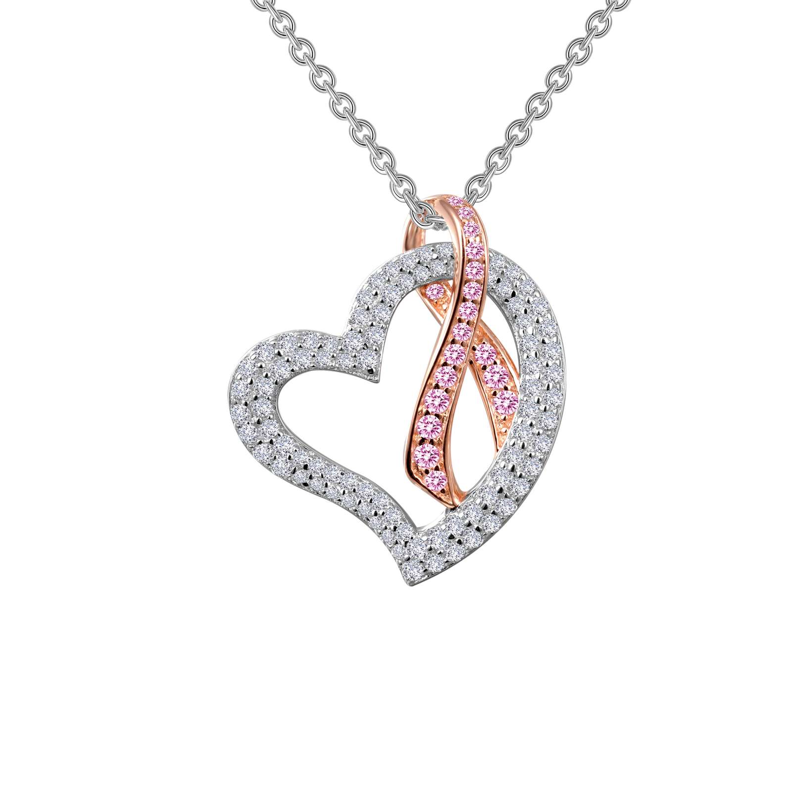 Pink Ribbon Heart Pendant Necklace Griner Jewelry Co. Moultrie, GA