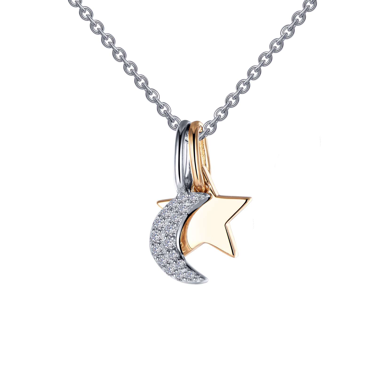 Moon & Star Shadow Charm Necklace Mendham Jewelers Mendham, NJ