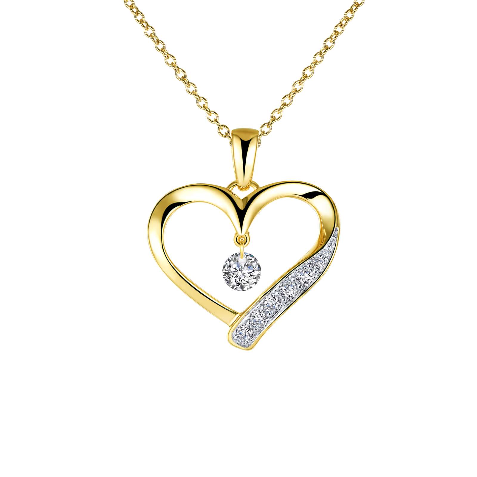 Open Heart Pendant Necklace Mendham Jewelers Mendham, NJ