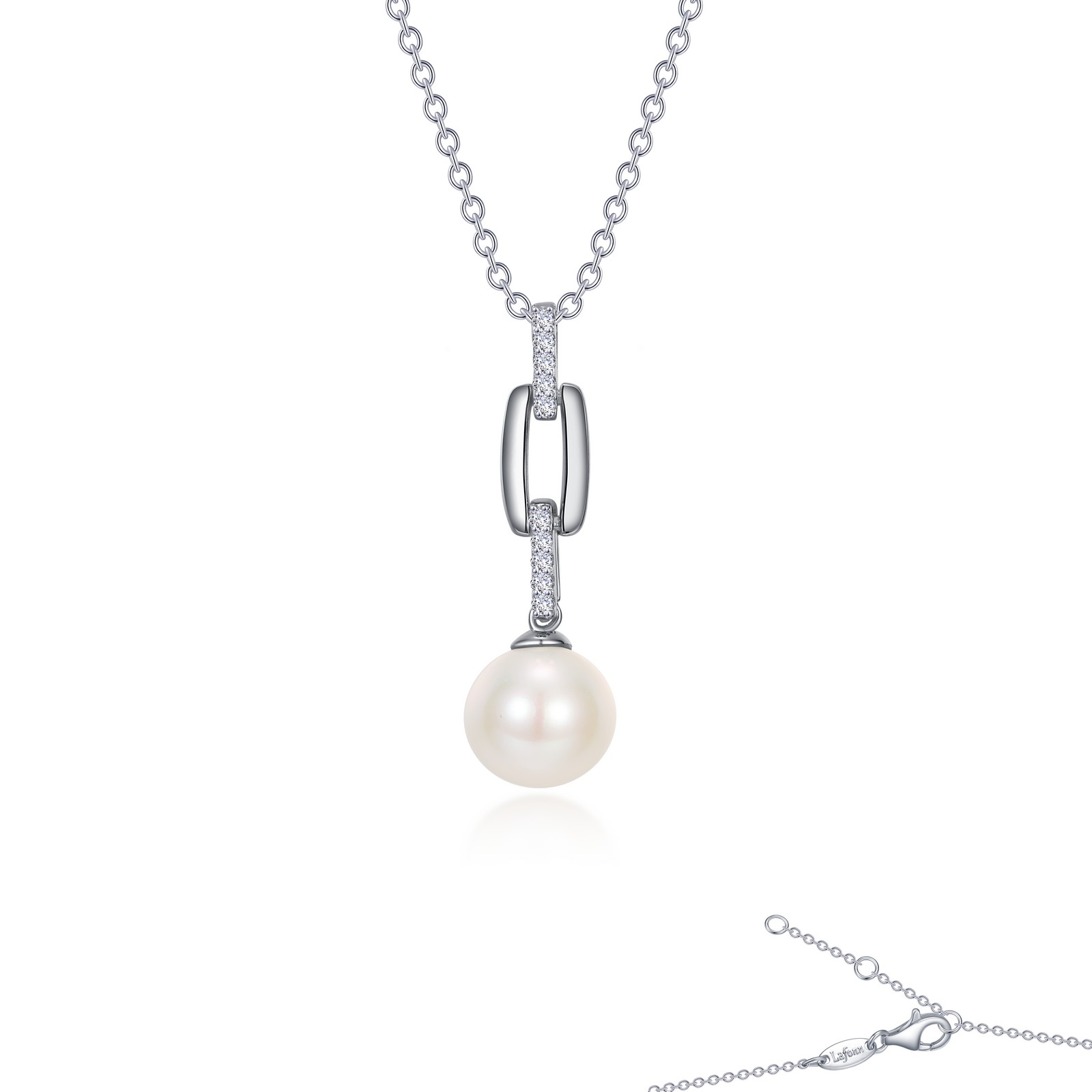 Paperclip Cultured Freshwater Pearl Necklace Ware's Jewelers Bradenton, FL