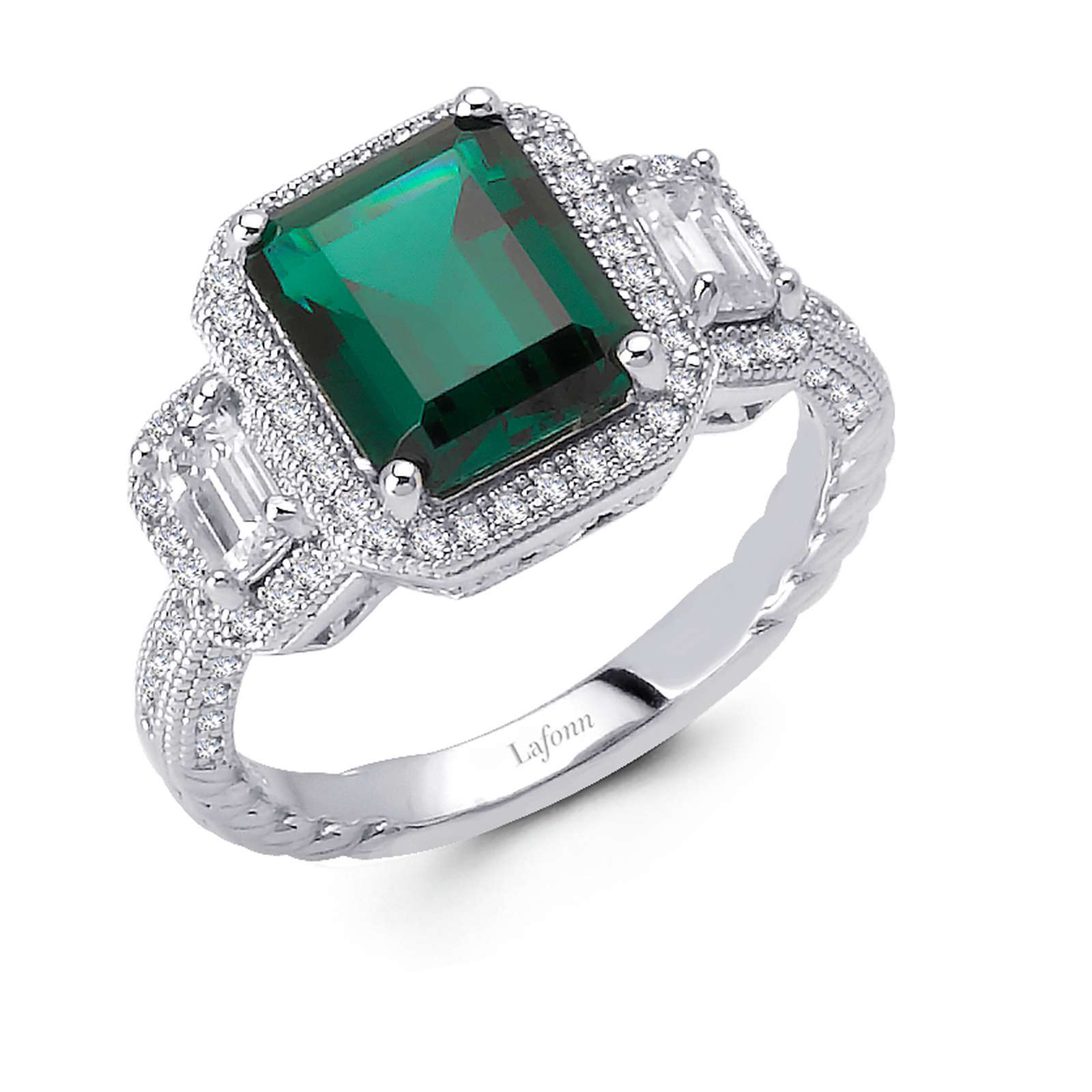 Classic Emerald Platinum Bonded Ring Mendham Jewelers Mendham, NJ
