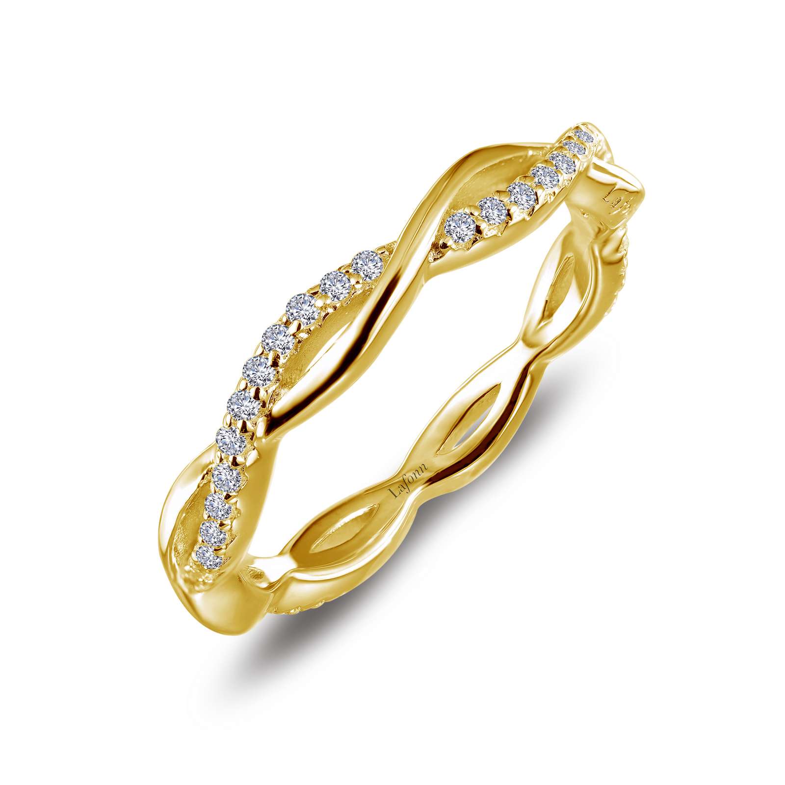Stackables Simulated Diamond Gold Ring Mendham Jewelers Mendham, NJ