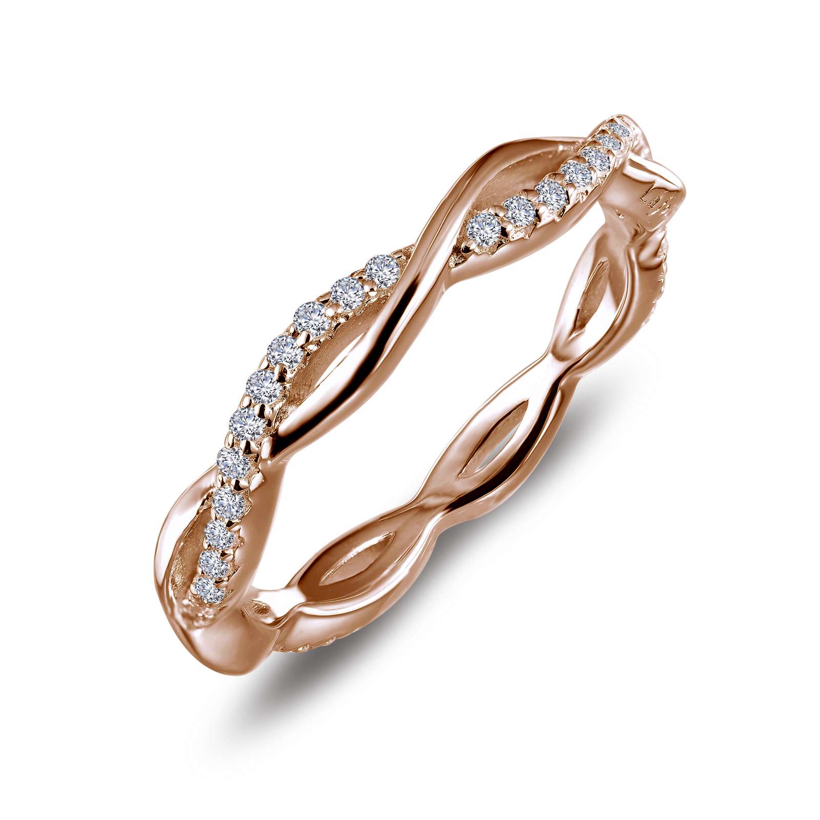 Stackables Simulated Diamond Rose Gold Ring Mendham Jewelers Mendham, NJ