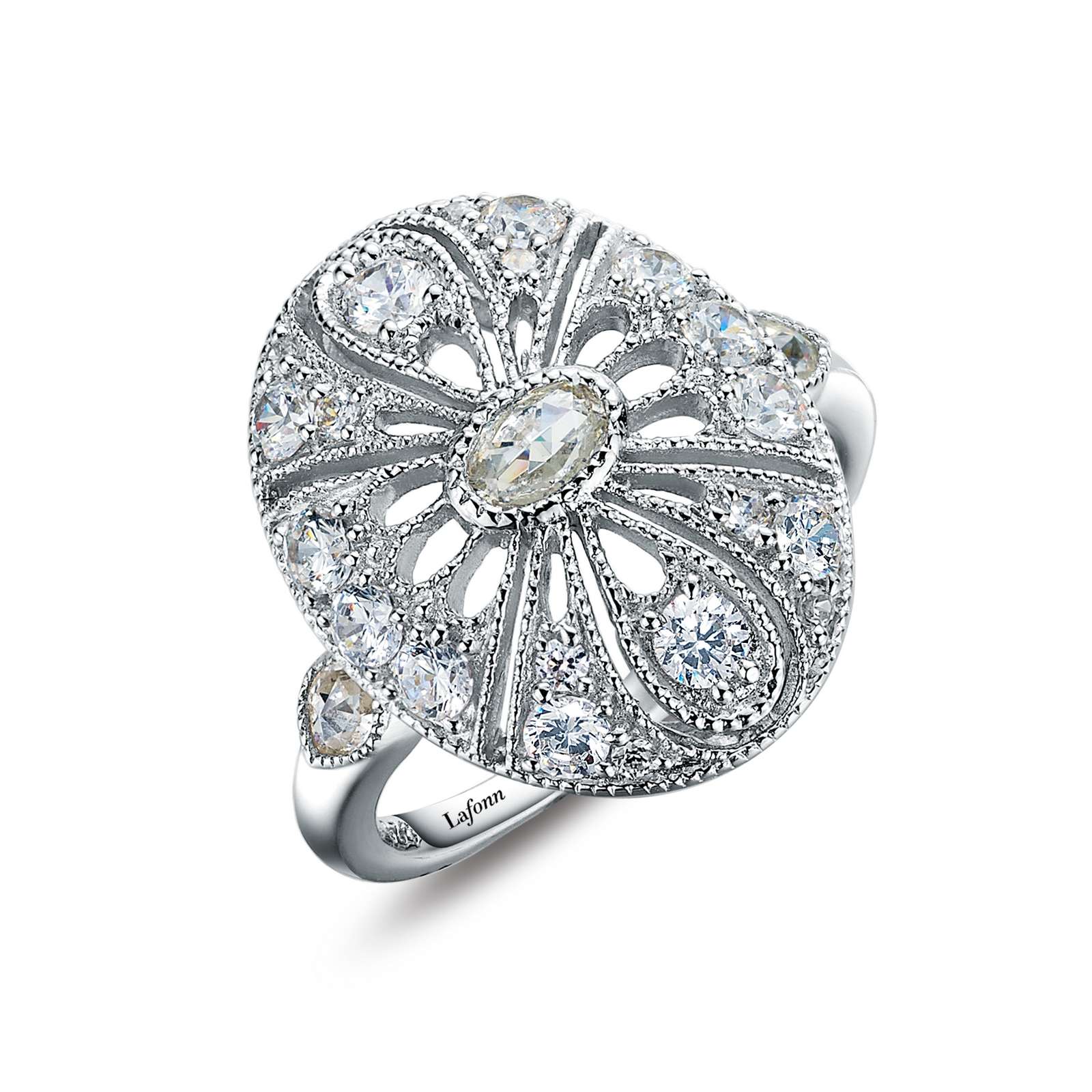Heritage  Simulated Diamond Platinum Bonded Ring Armentor Jewelers New Iberia, LA