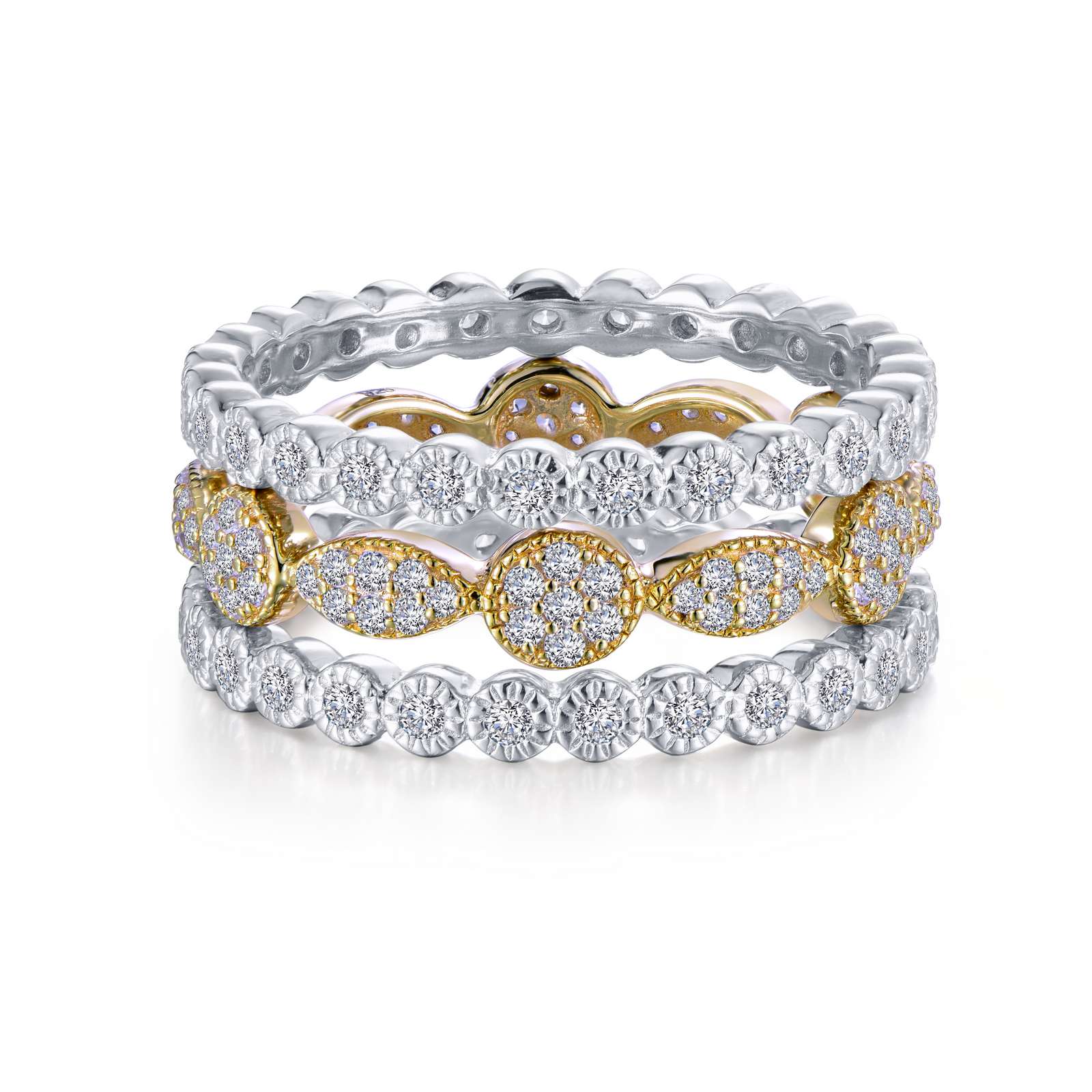 Stackables Simulated Diamond Mixed-color Ring Mendham Jewelers Mendham, NJ