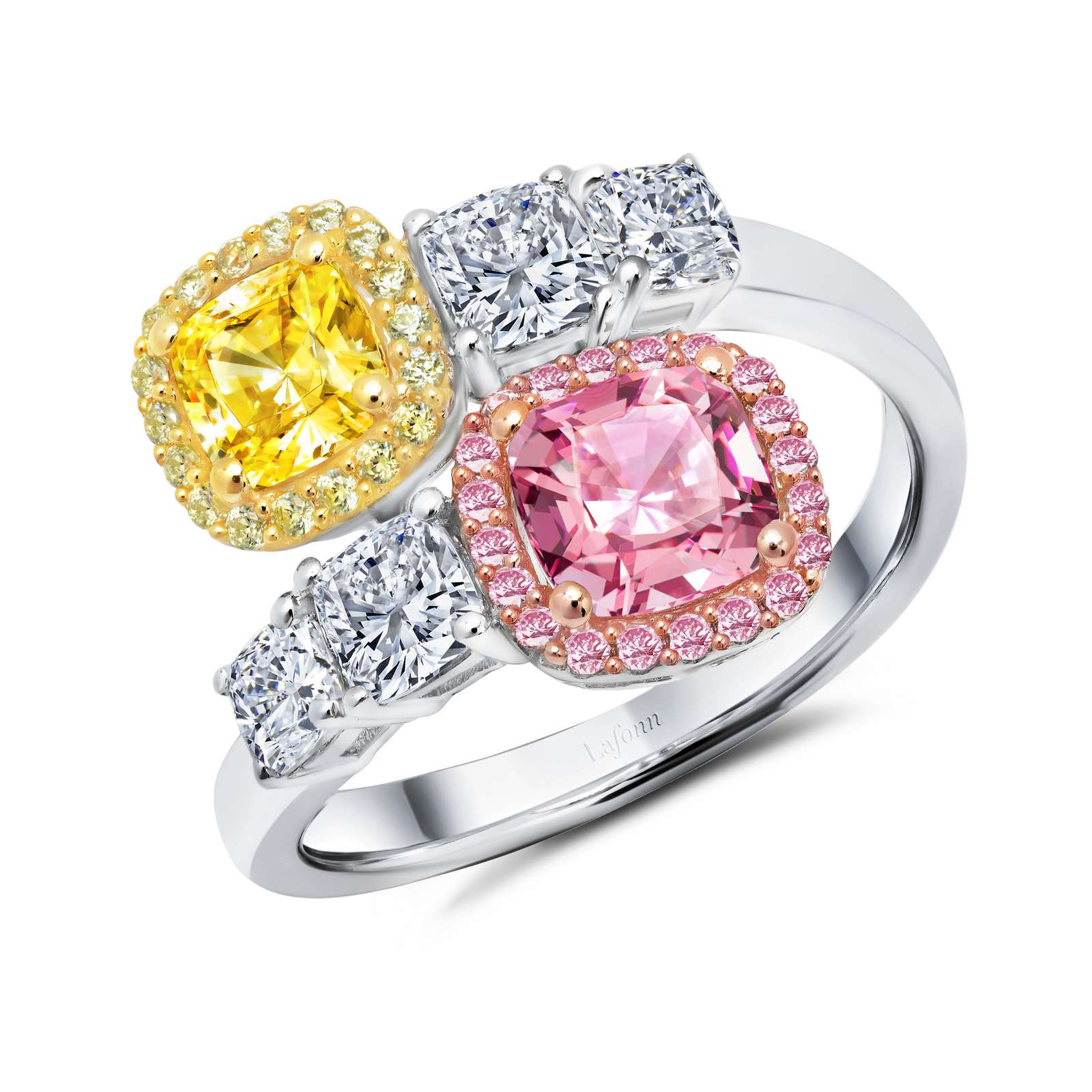 Pink & Yellow Bypass Ring Mendham Jewelers Mendham, NJ