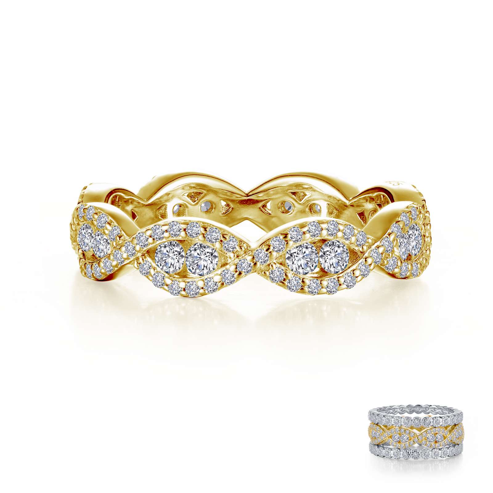 Stackables Simulated Diamond Gold Ring Armentor Jewelers New Iberia, LA