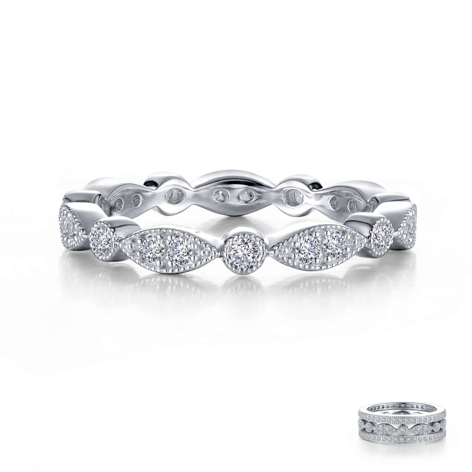 Stackable Wave Eternity Band by Lafonn