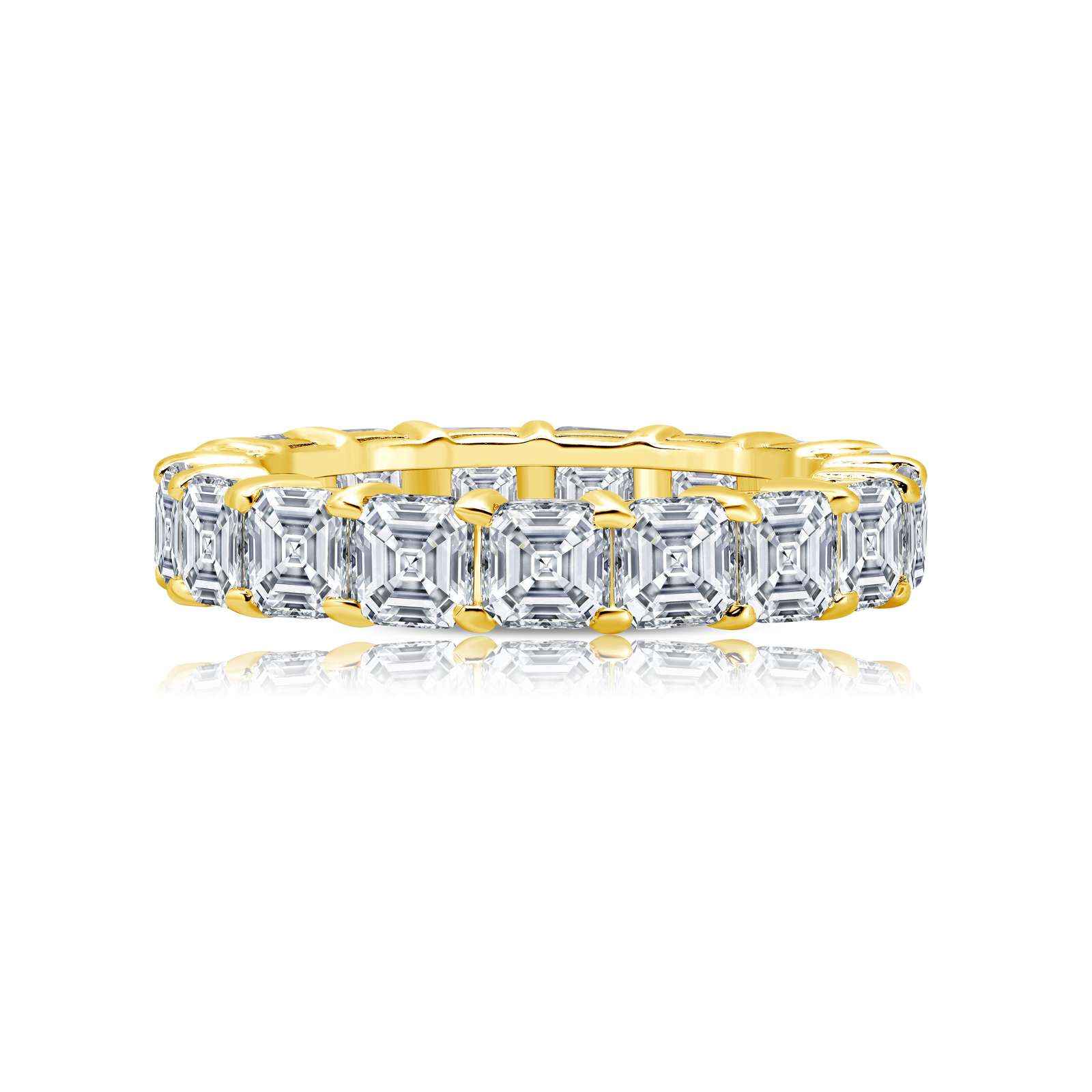 Classic Simulated Diamond Gold Ring Armentor Jewelers New Iberia, LA