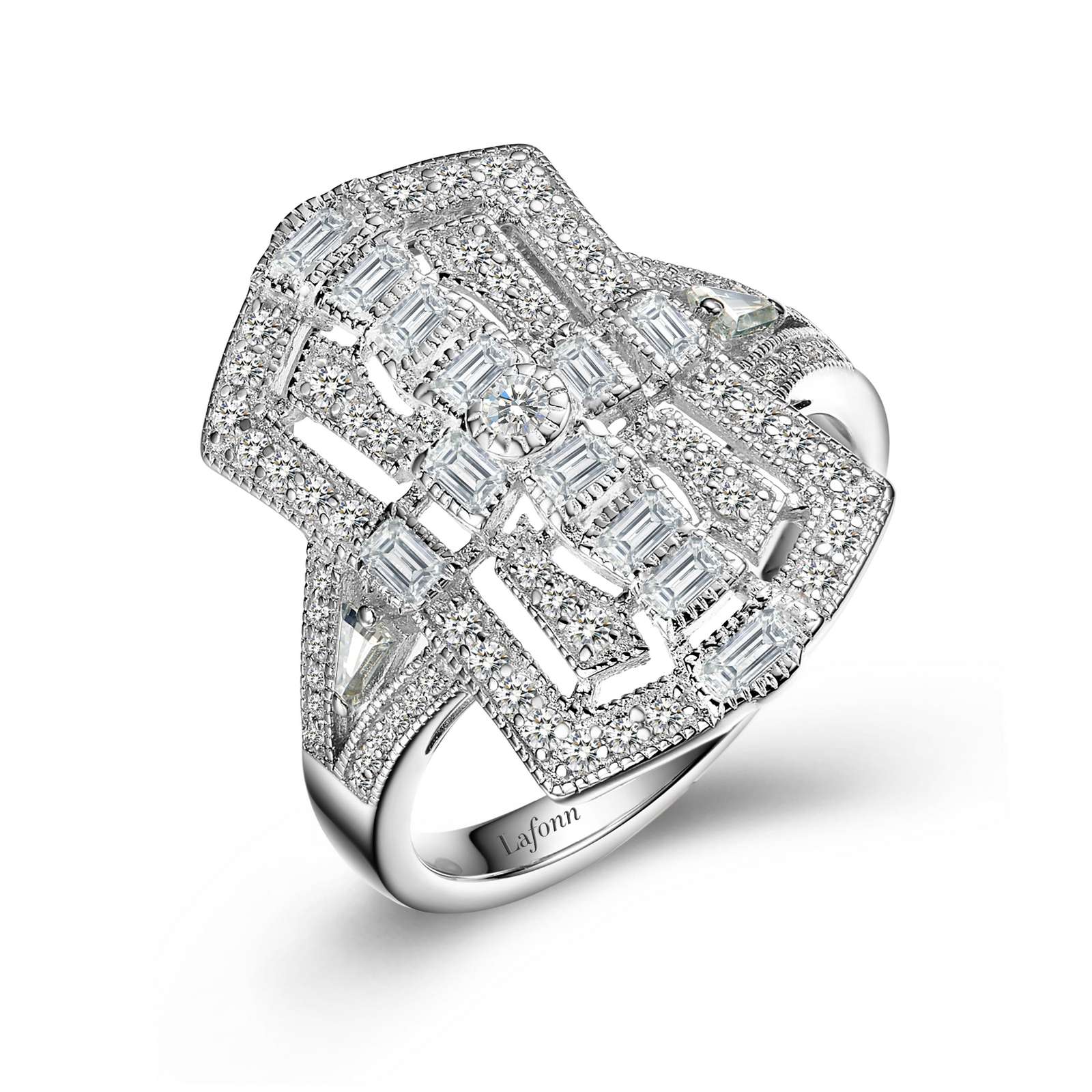 Heritage Simulated Diamond Platinum Bonded Ring Armentor Jewelers New Iberia, LA