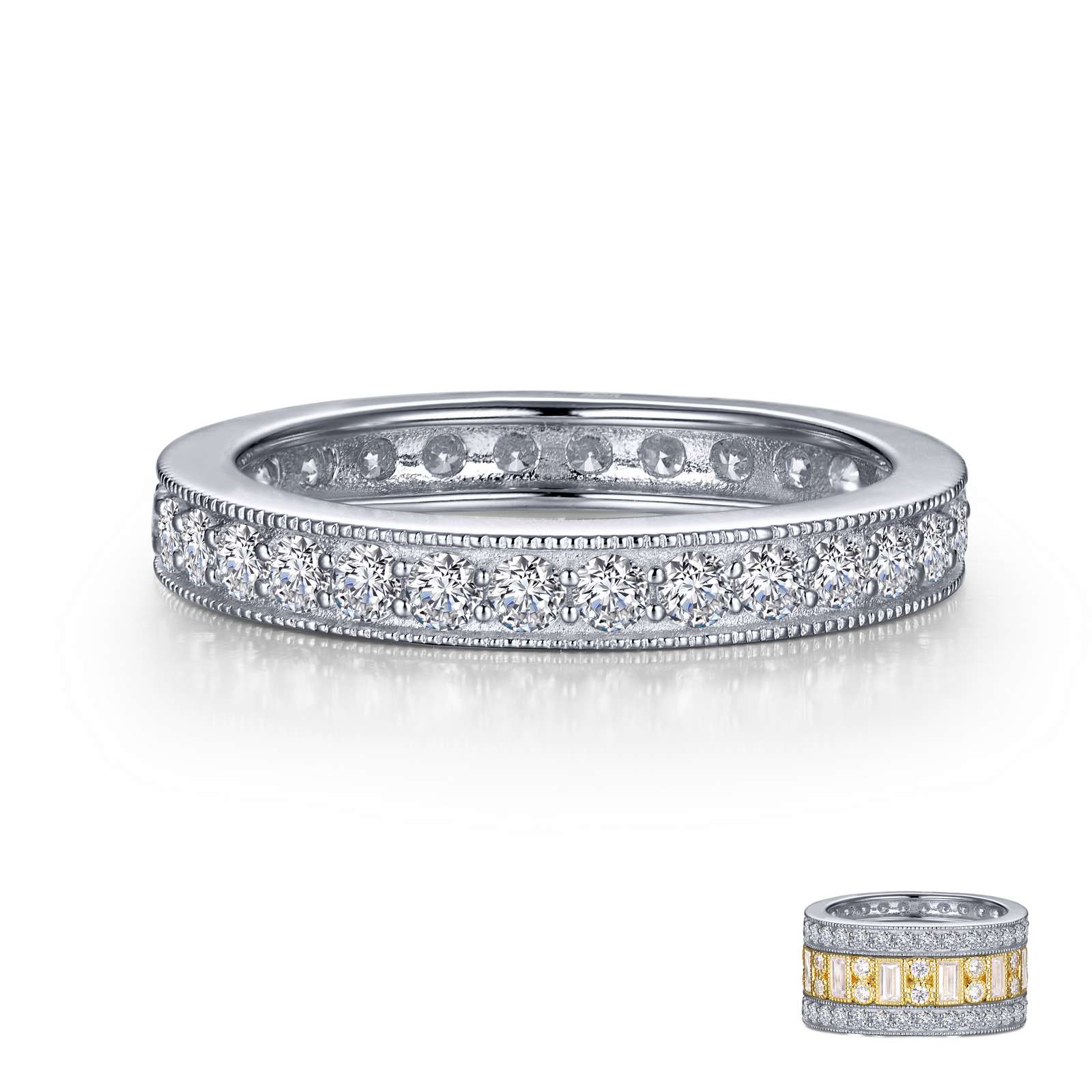 Stackables Simulated Diamond Platinum Bonded Ring Mendham Jewelers Mendham, NJ