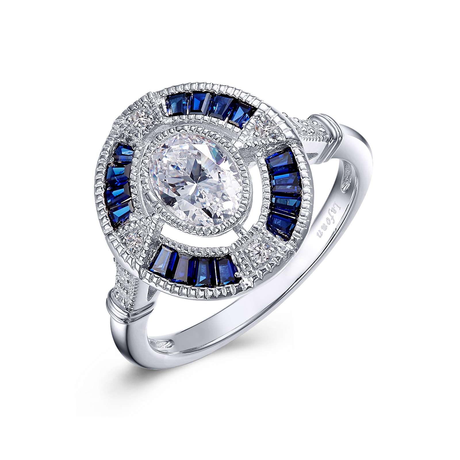 Heritage Synthetic Sapphire Platinum Bonded Ring Jacqueline's Fine Jewelry Morgantown, WV