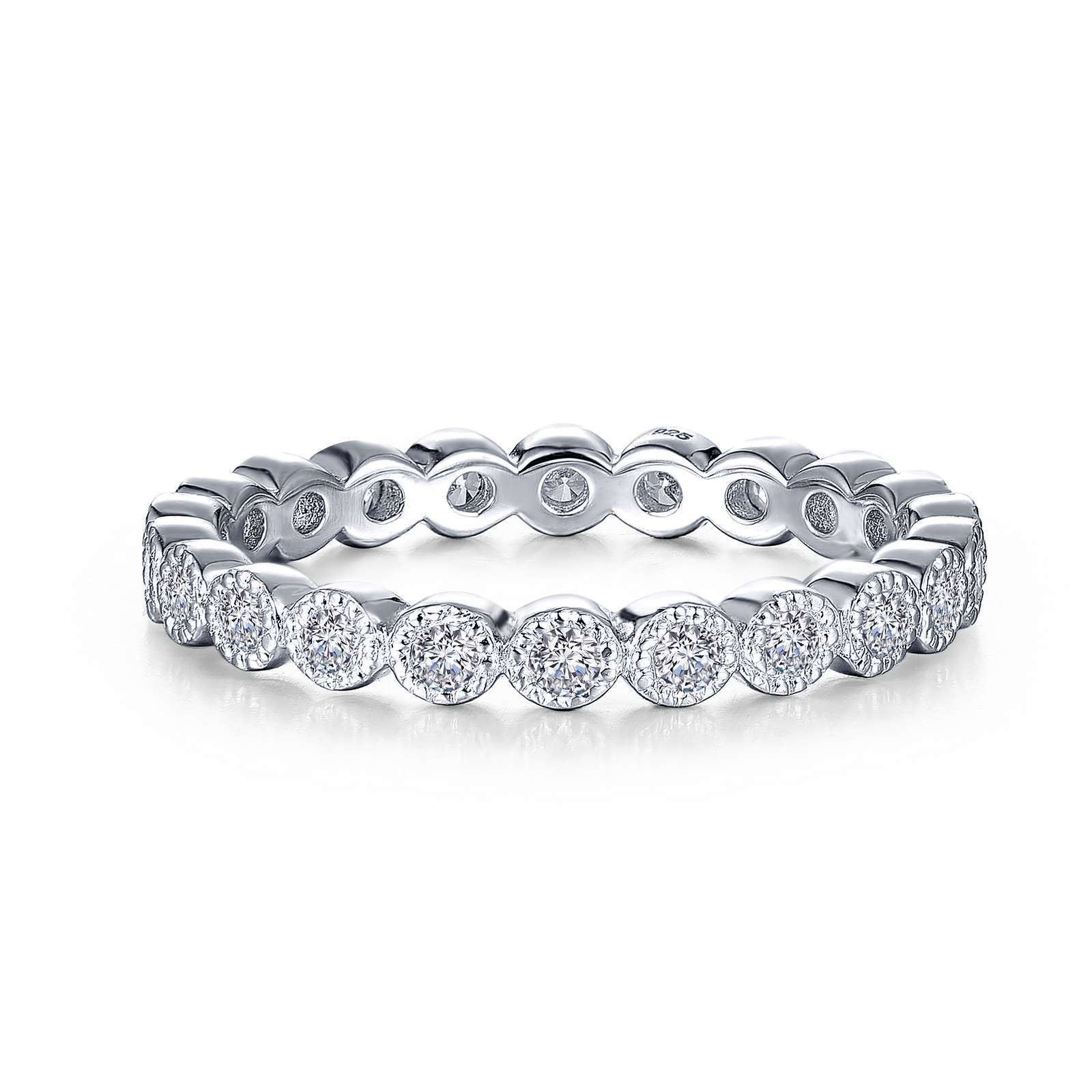 Classic Simulated Diamond Platinum Bonded Ring Armentor Jewelers New Iberia, LA