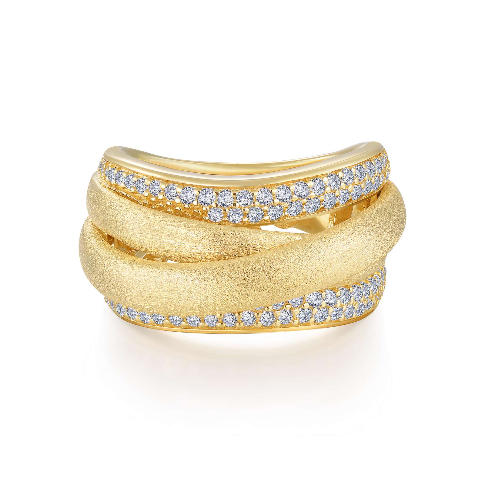 Lafonn Gold Club Simulated Diamond Gold Ring Armentor Jewelers New Iberia, LA