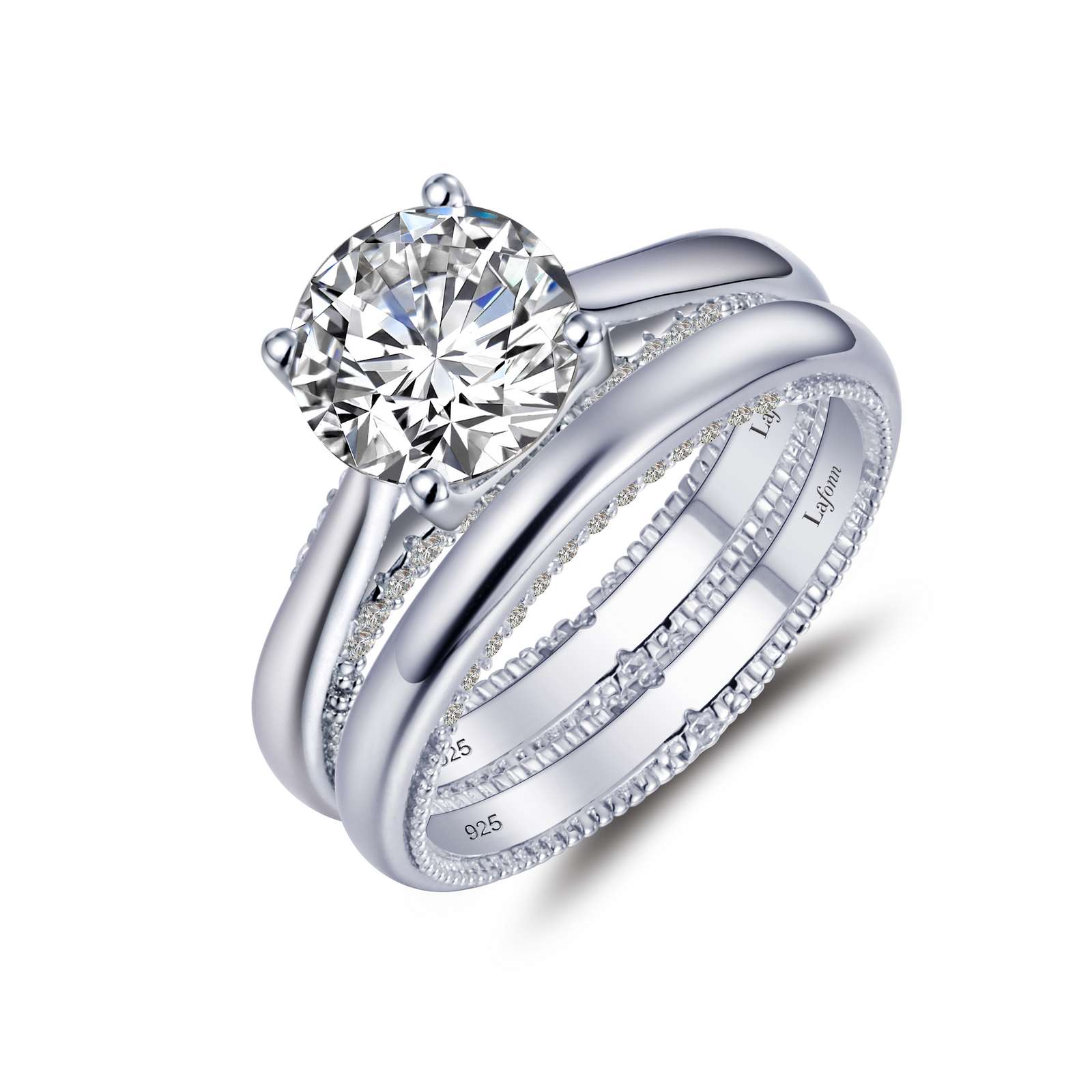 Classic Simulated Diamond Platinum Bonded Ring Edwards Jewelers Modesto, CA