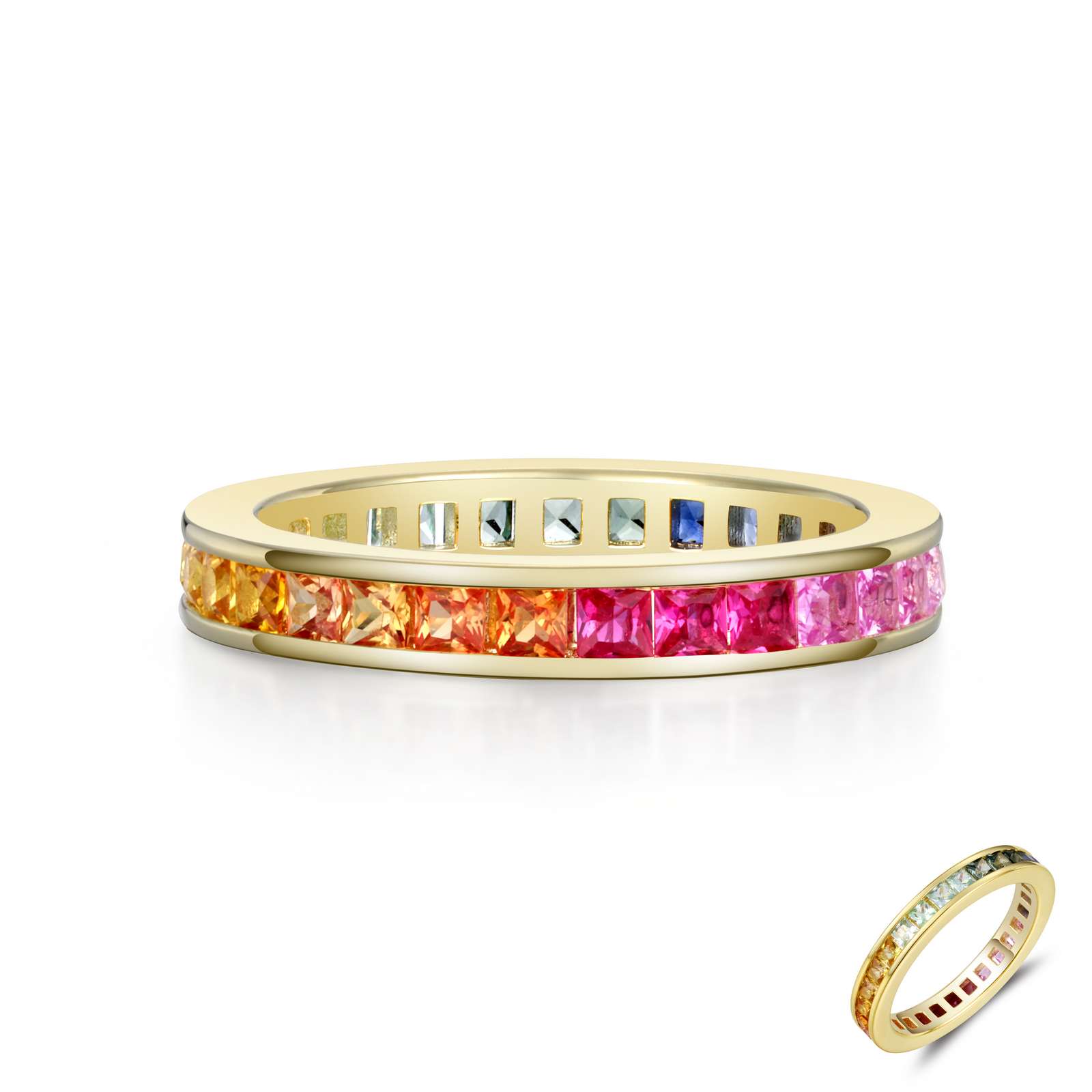 Classic Multi Color Gold Ring Gala Jewelers Inc. White Oak, PA