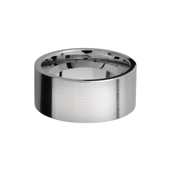 Titanium 10mm flat band with slightly rounded edges Image 3 Toner Jewelers Overland Park, KS