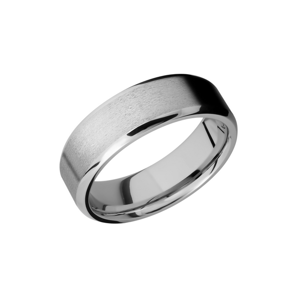 14K White gold 7mm beveled band Saxons Fine Jewelers Bend, OR
