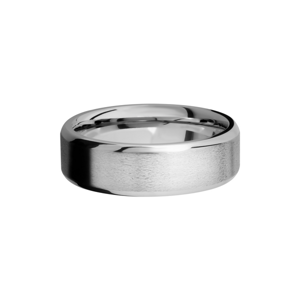 14K White gold 7mm beveled band Image 3 Saxons Fine Jewelers Bend, OR