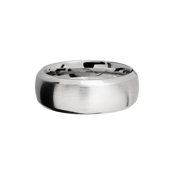 14K White gold 8mm domed band with beveled edges Image 3 Jimmy Smith Jewelers Decatur, AL