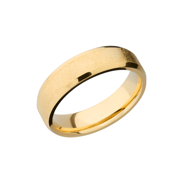 14K Yellow gold 6mm beveled band J. West Jewelers Round Rock, TX